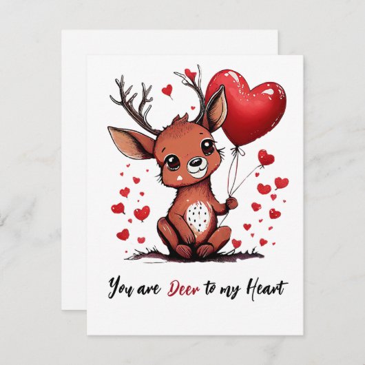 Valentijn Feestdagenkaart (Voorkant / Achterkant)