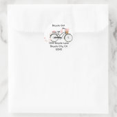 Valentijn fiets ronde sticker (Tas)