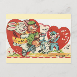 Valentijn fietsenbunnies feestdagenkaart