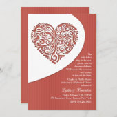 Valentijn Filigree Rehearsal Dinner Invitation Kaart (Voorkant / Achterkant)
