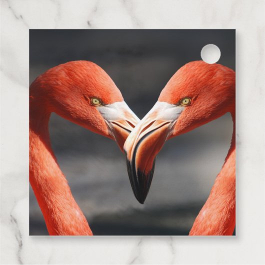 Valentijn Flamingo Bedankjes Labels (Achterkant)