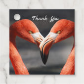 Valentijn Flamingo Bedankjes Labels (Voorkant)