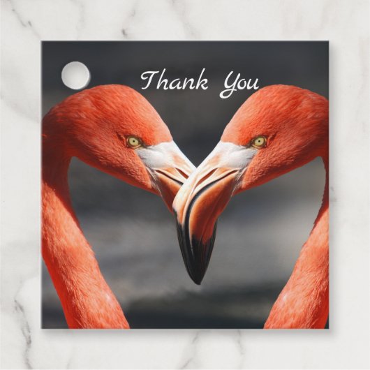 Valentijn Flamingo Bedankjes Labels (Voorkant)