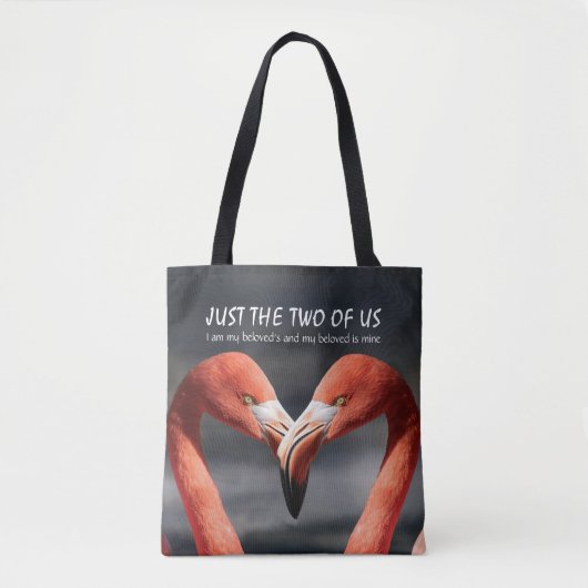 Valentijn Flamingo Christelijke NET DE TWEE VAN ON Tote Bag (Voorkant)