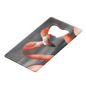 Valentijn Flamingo Creditkaart Flessenopener (Achterkant Gekanteld)
