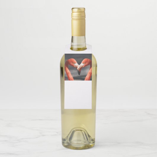 Valentijn Flamingo Flessenhanger (Op fles)