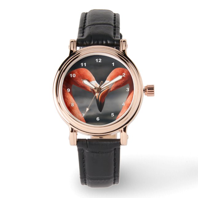 Valentijn Flamingo Horloge (Voorkant)
