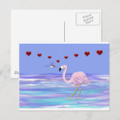 Valentijn Flamingo Hummingbird Feestdagenkaart (Voorkant / Achterkant)