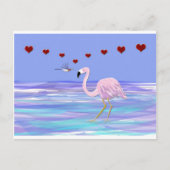 Valentijn Flamingo Hummingbird Feestdagenkaart (Voorkant)