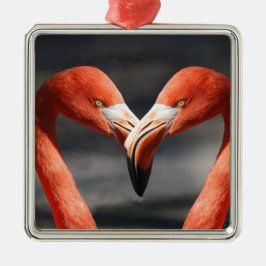Valentijn Flamingo Metalen Ornament