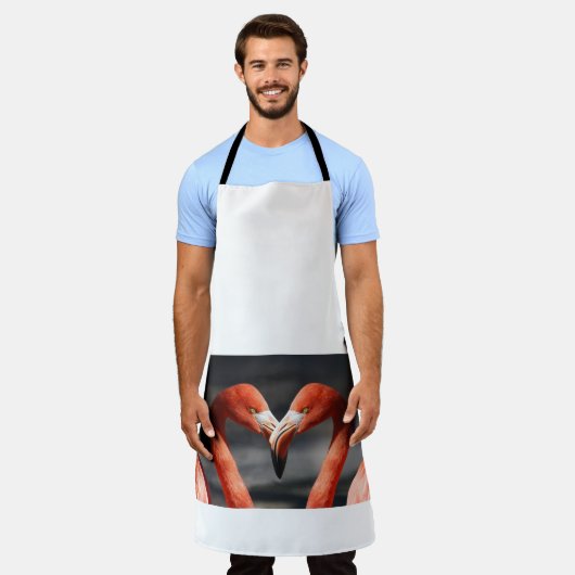 Valentijn Flamingo Schort (Gedragen)