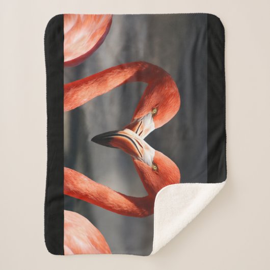 Valentijn Flamingo Sherpa Deken (Voorkant)