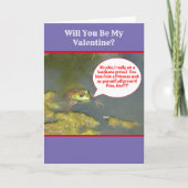 VALENTIJN/FLIRTERIG, SCHATTIGE/EEN KIKKER KUSSEN FEESTDAGEN KAART (Voorkant)