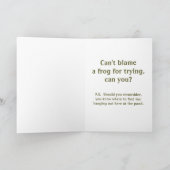 VALENTIJN/FLIRTERIG, SCHATTIGE/EEN KIKKER KUSSEN FEESTDAGEN KAART (Binnen)