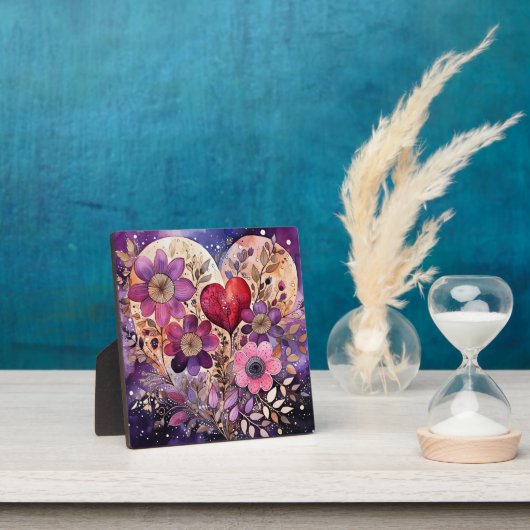 Valentijn Floral Heart Art Fotoplaat (Insitu)