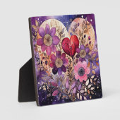 Valentijn Floral Heart Art Fotoplaat (Voorkant)