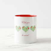 Valentijn Floral Heart Mok (Center)