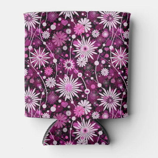 Valentijn Floral Pattern Blikjeskoeler (Voorkant)