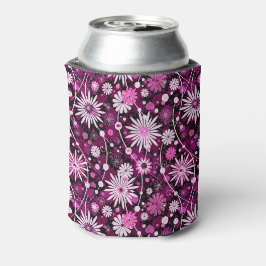 Valentijn Floral Pattern Blikjeskoeler (Blikje Achterkant)