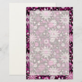 Valentijn Floral Pattern Briefpapier (Voorkant / Achterkant)