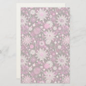 Valentijn Floral Pattern Briefpapier (Voorkant / Achterkant)