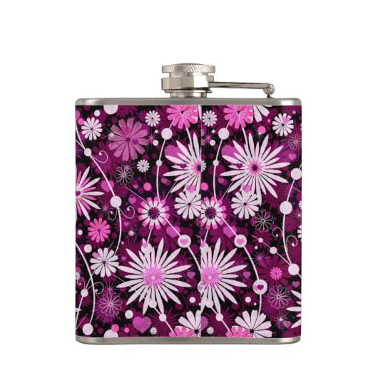 Valentijn Floral Pattern Heupfles (Achterkant)