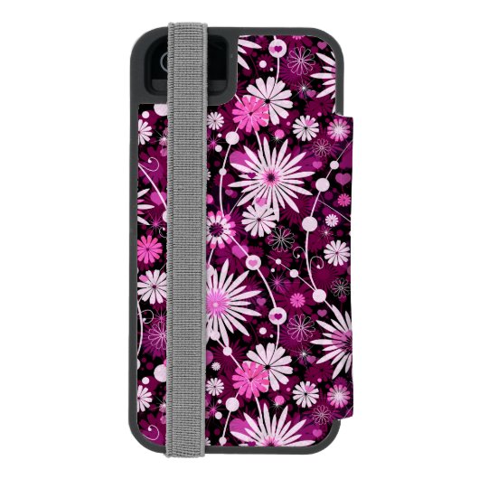Valentijn Floral Pattern Incipio iPhone Portemonnee Hoesje (Agenda Achterkant)