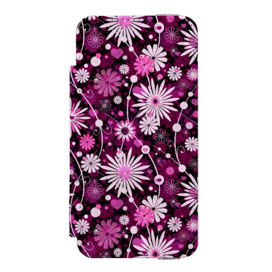 Valentijn Floral Pattern Incipio iPhone Portemonnee Hoesje (Voorkant Agenda)