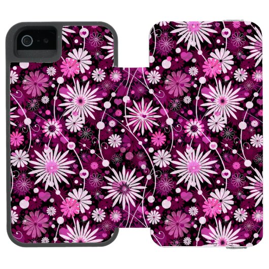 Valentijn Floral Pattern Incipio iPhone Portemonnee Hoesje (Agenda Open)