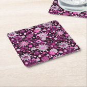 Valentijn Floral Pattern Kartonnen Onderzetters (Schuin)