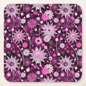 Valentijn Floral Pattern Kartonnen Onderzetters (Voorkant)