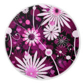 Valentijn Floral Pattern Keramische Knop (Voorkant)