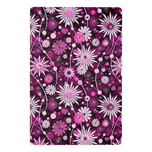 Valentijn Floral Pattern Mini Klembord (Achterkant)