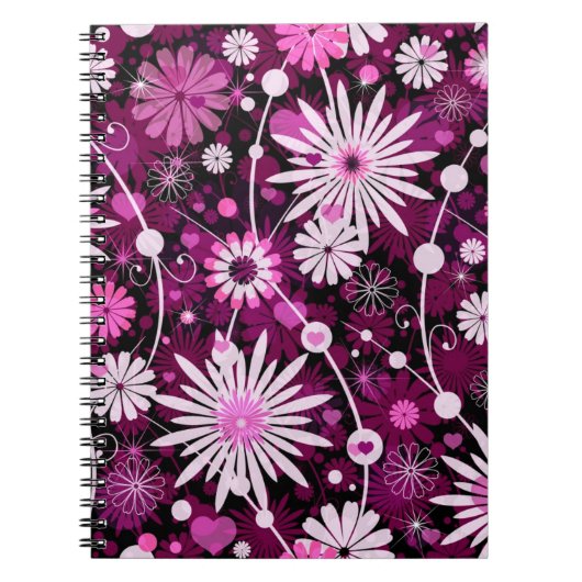 Valentijn Floral Pattern Notitieboek (Voorkant)