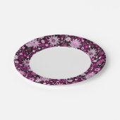 Valentijn Floral Pattern Papieren Bordje (Gekanteld)