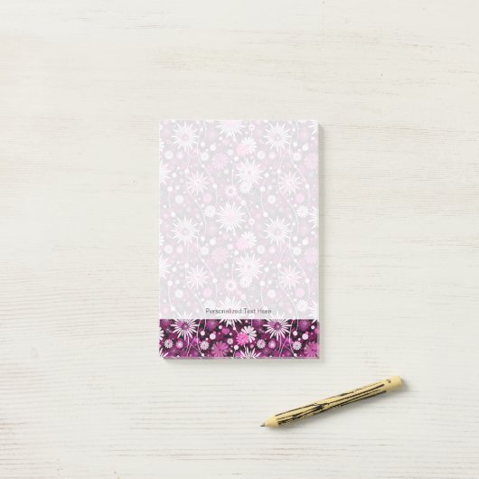 Valentijn Floral Pattern Post-it® Notes (Op bureau)