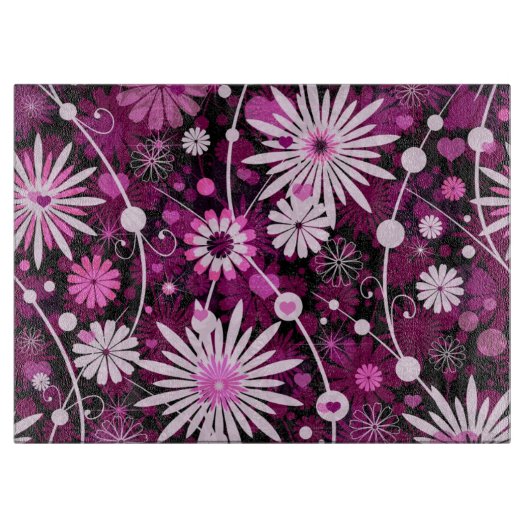 Valentijn Floral Pattern Snijplank (Voorkant)