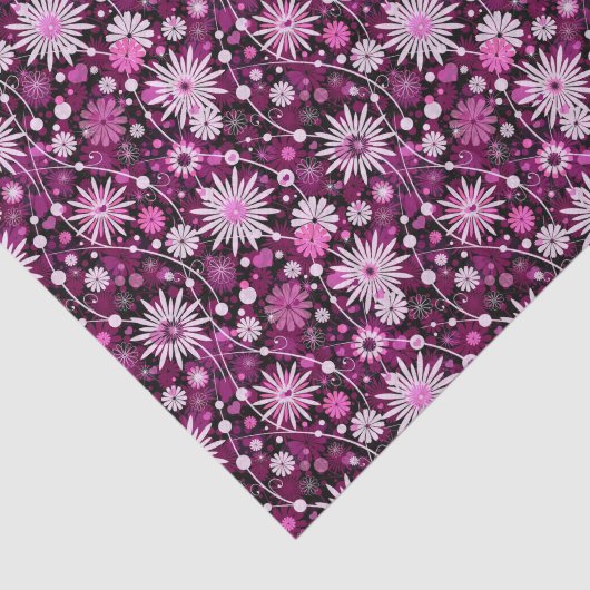 Valentijn Floral Pattern Tissuepapier (Detail)