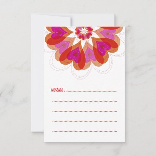 Valentijn Flower Love Classroom Valentijnsdag Kaart (Achterkant)