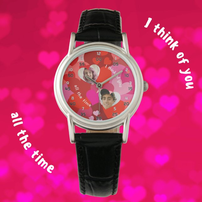 Valentijn Foto Hart Pop Horloge (Creator heeft geüpload)