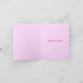 Valentijn foto paars & roze hartenkaart feestdagen kaart (Binnen)