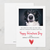 Valentijn foto van de hond feestdagenkaart (Voorkant / Achterkant)