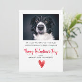 Valentijn foto van de hond feestdagenkaart (Staand voorkant)