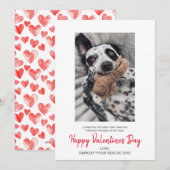 Valentijn foto van de hond feestdagenkaart (Voorkant / Achterkant)