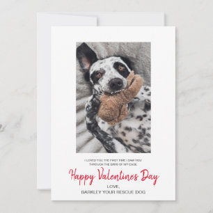 Valentijn foto van de hond feestdagenkaart