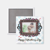 Valentijn fotosjabloonmagneet magneet (Voorkant / Achterkant)