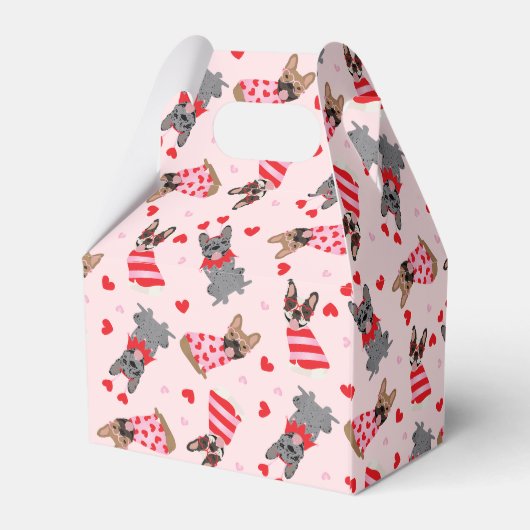 Valentijn Franse Bulldogs Bedankdoosjes (Achterkant)