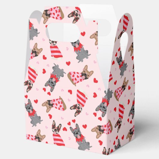 Valentijn Franse Bulldogs Bedankdoosjes (Geopend)