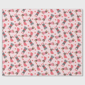 Valentijn Franse Bulldogs Cadeaupapier (Vlak)