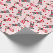 Valentijn Franse Bulldogs Cadeaupapier (Hoek)